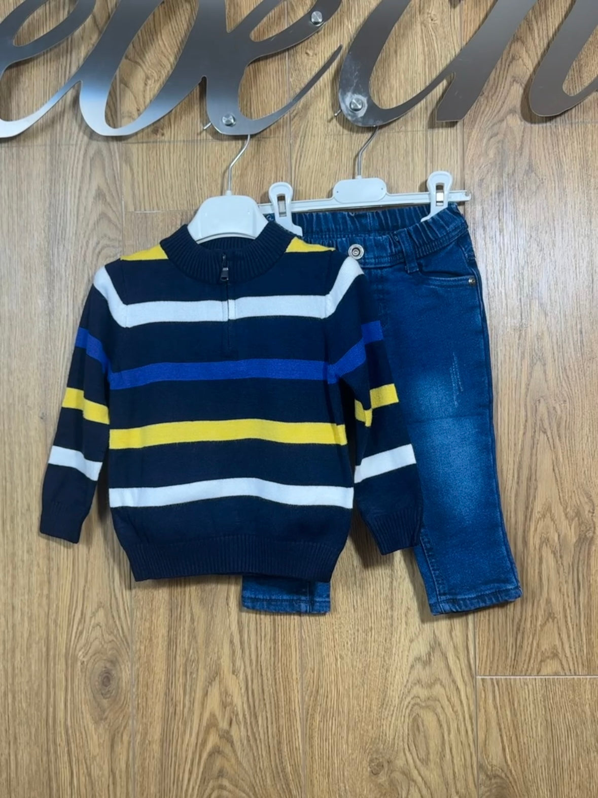 Set Maglia a Righe & Denim