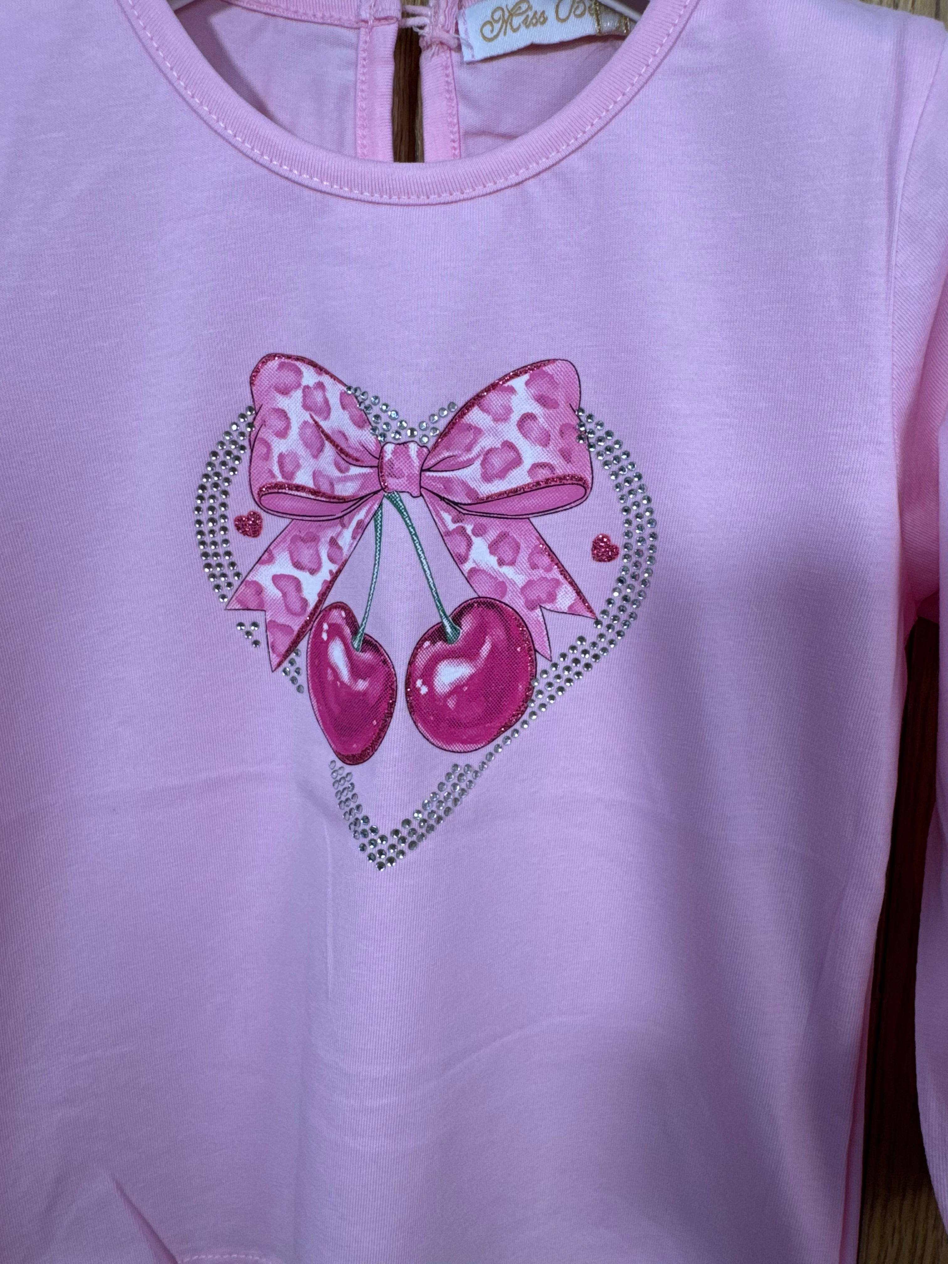 Maglia "Sweet Cherry" con Strass