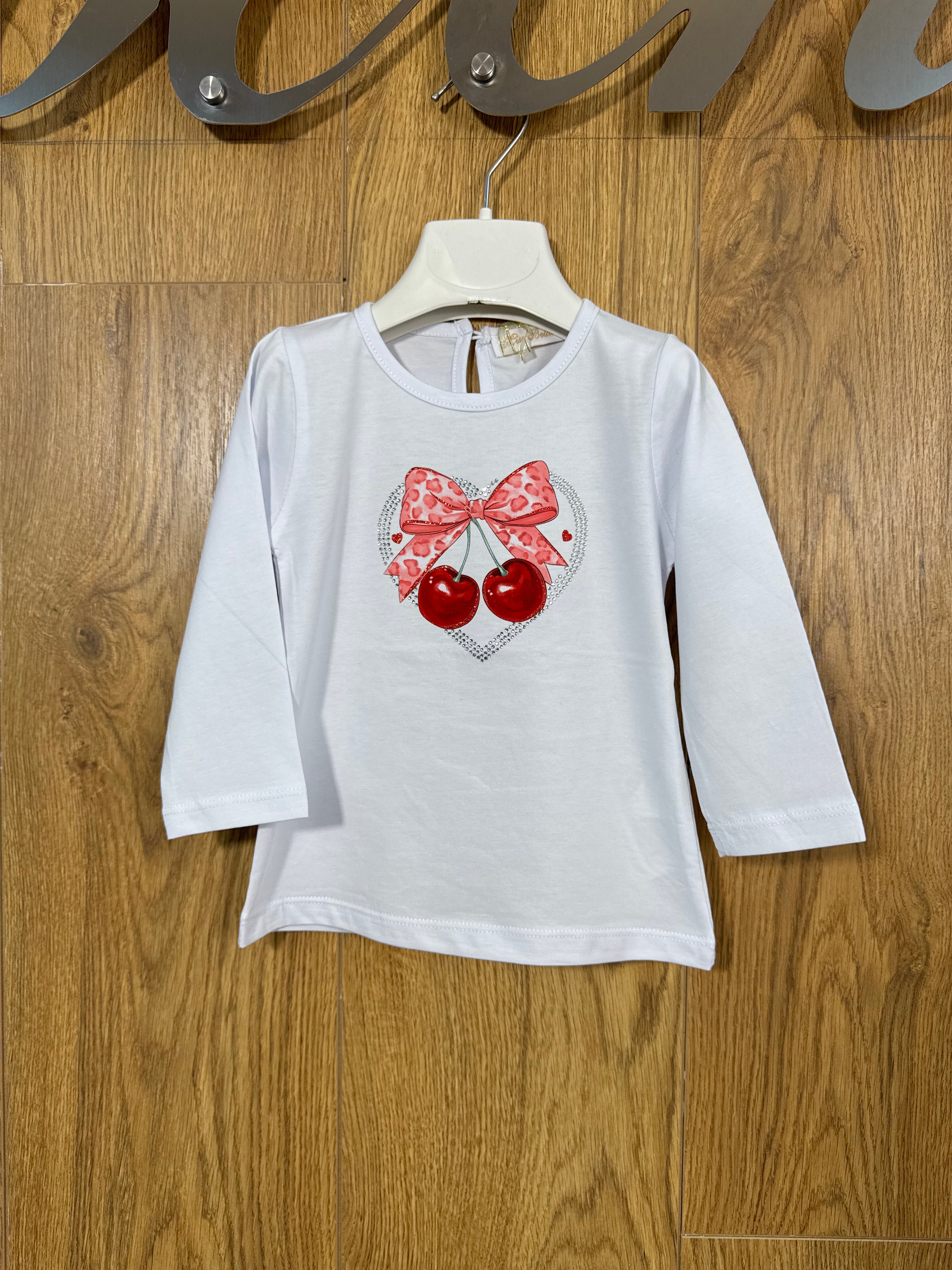 Maglia "Sweet Cherry" con Strass