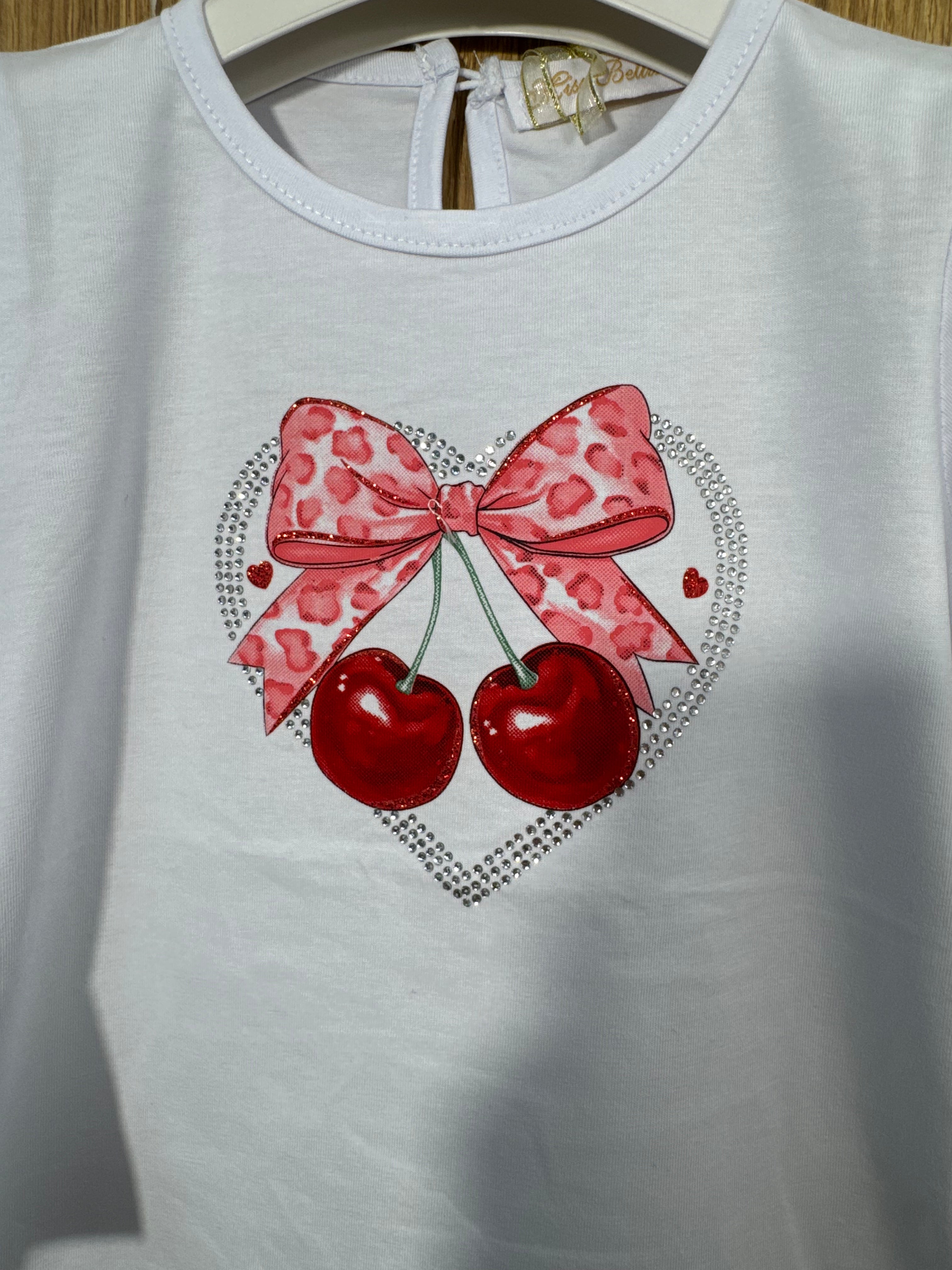 Maglia "Sweet Cherry" con Strass