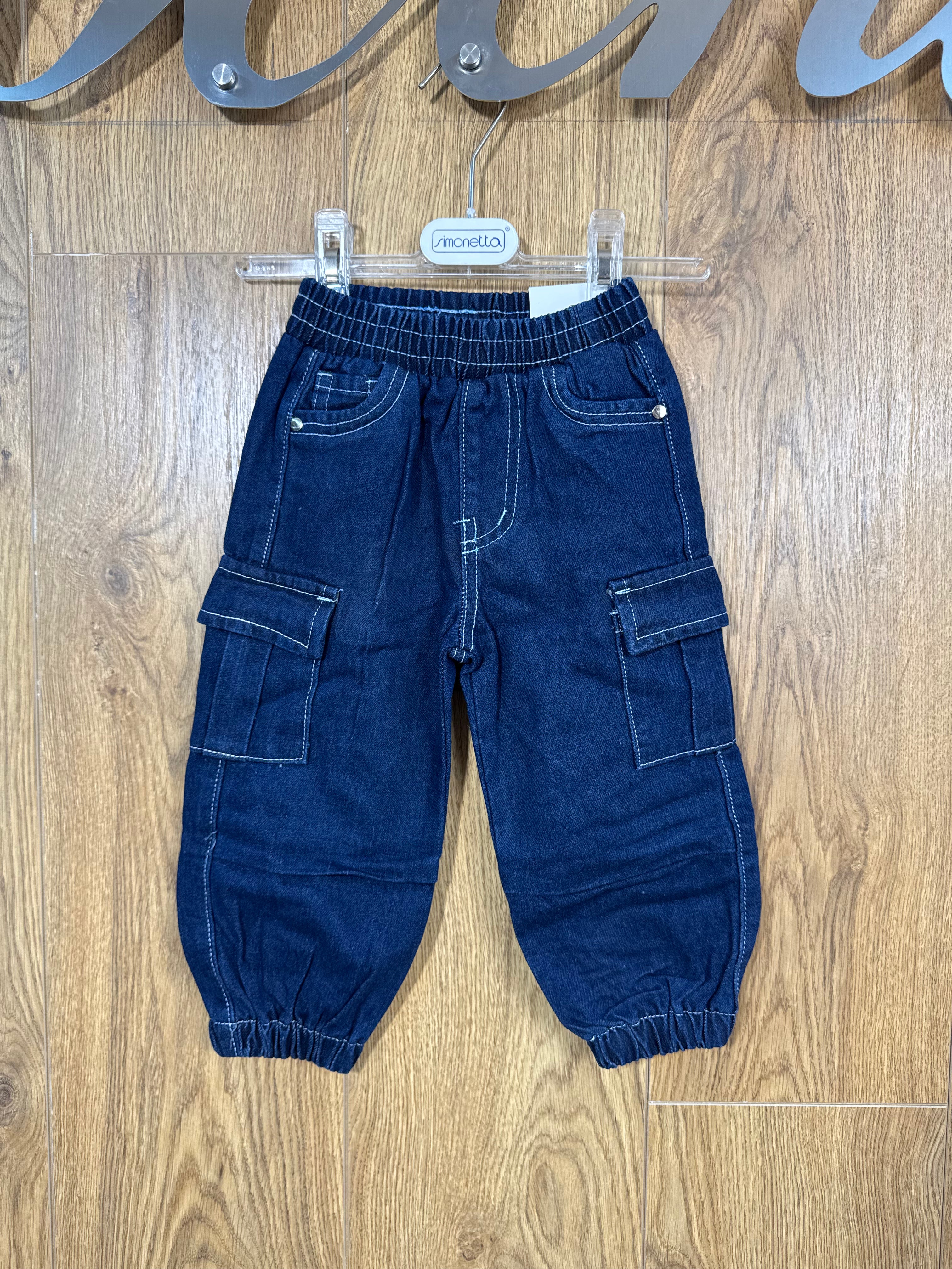 Jeans Neonata Cargo
